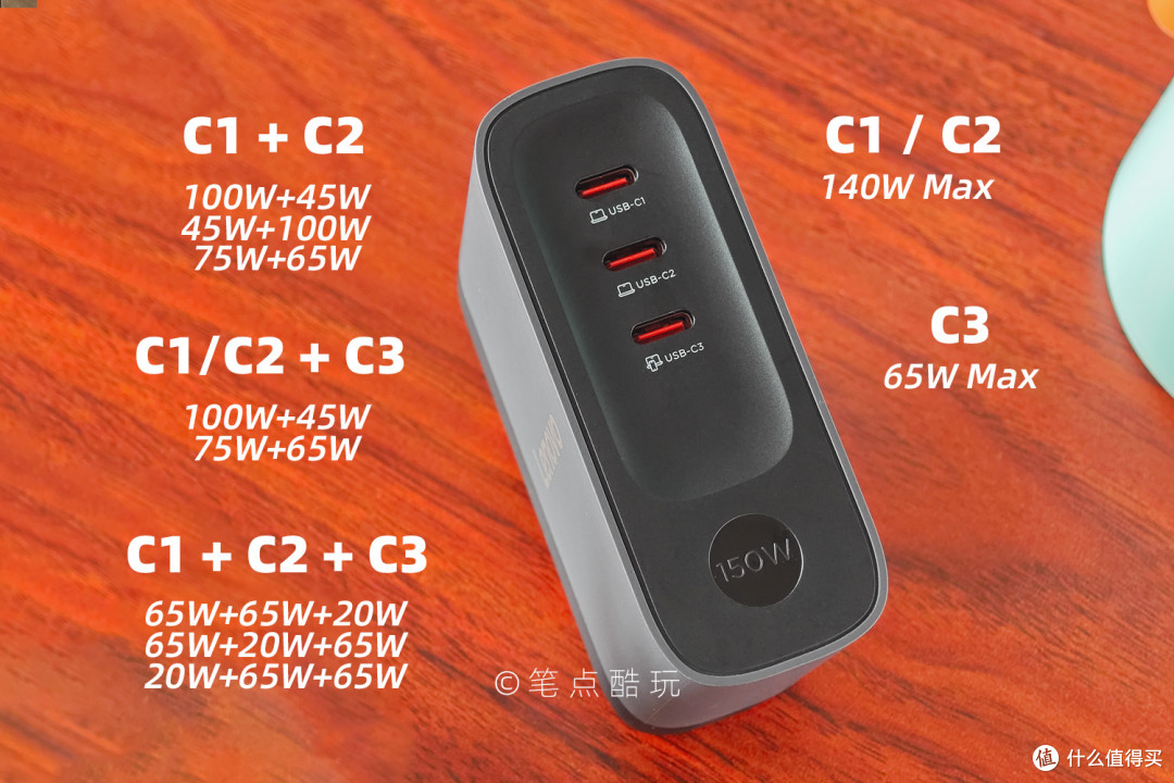 三口150W、重载满速、防漏电静电!300多块的氮化镓快充头好用吗