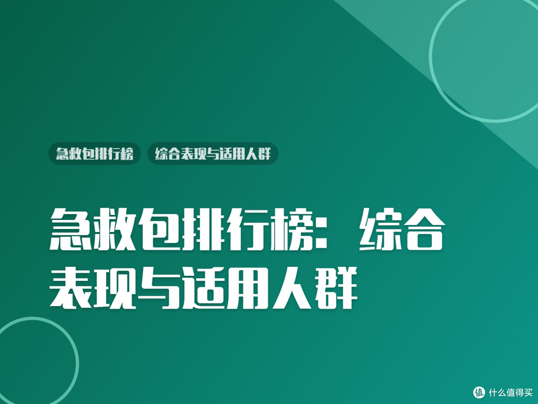 急救包排行榜:综合表现与适用人群