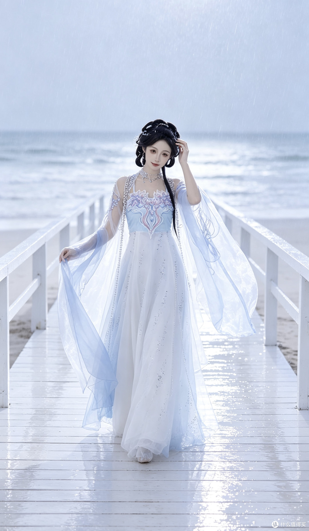 坠入深海之梦|水母主题汉服,邂逅独属于东方的清冷浪漫