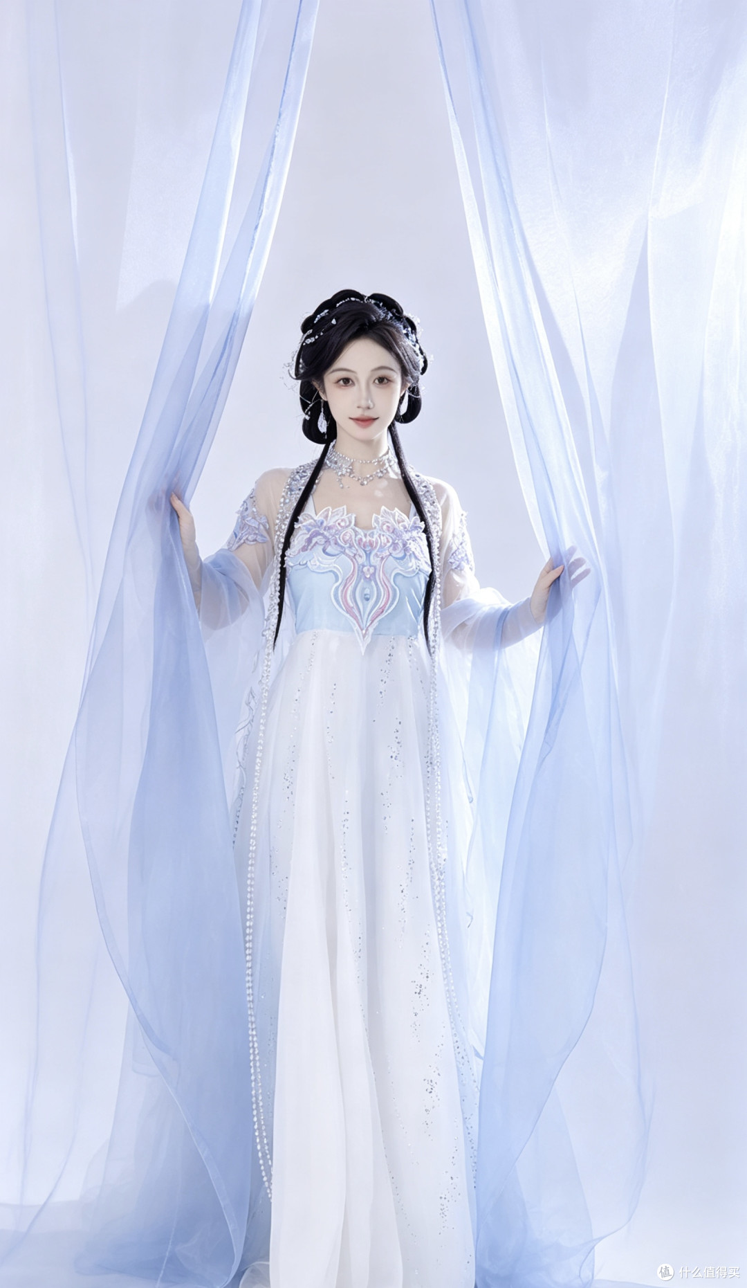 坠入深海之梦|水母主题汉服,邂逅独属于东方的清冷浪漫