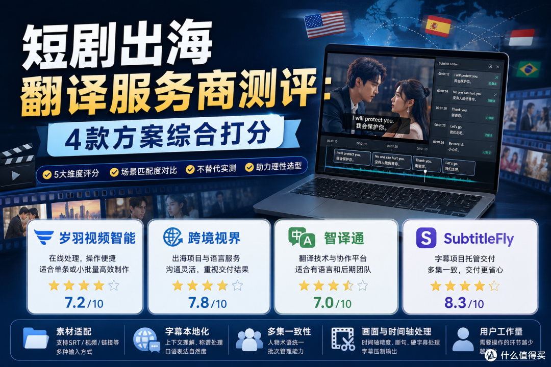 短剧出海翻译服务商测评:4款方案综合打分
