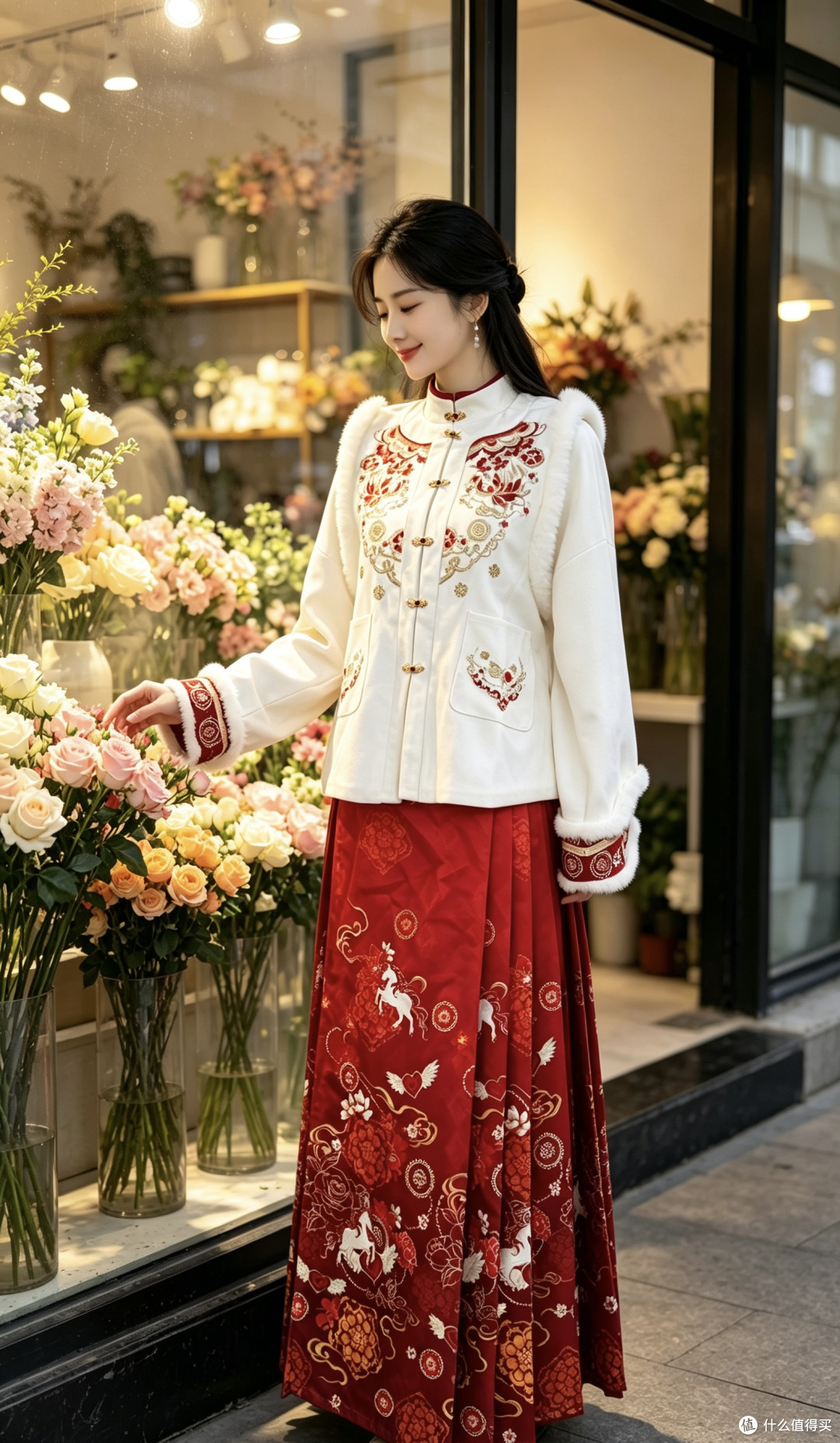 十二深衣|冬日新章,加绒比甲汉服,赴人间岁时浪漫