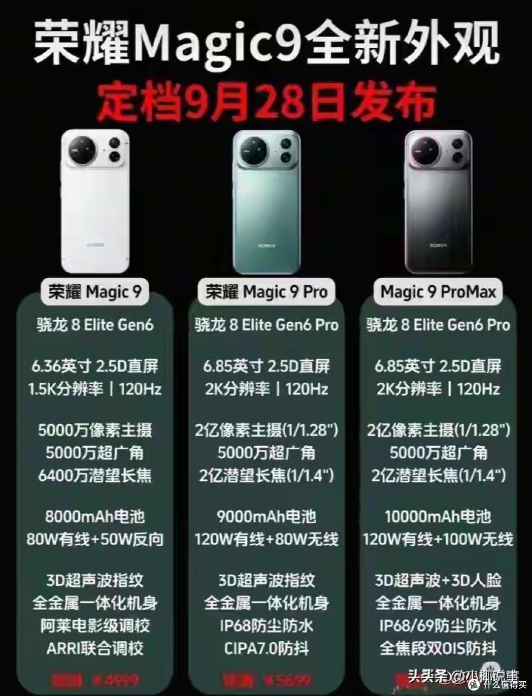 偏爱直屏旗舰别等了！荣耀Magic9系列爆料，9月28日三机齐发