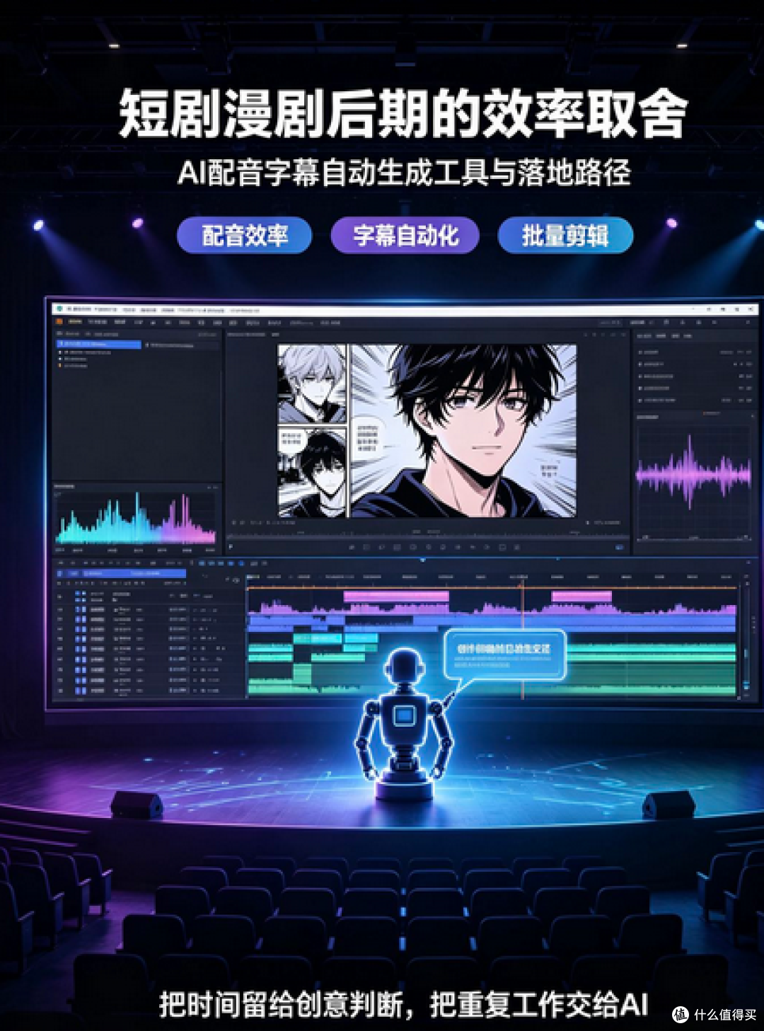 AI配音字幕自动生成工具：短剧漫剧后期的效率取舍与落地路径