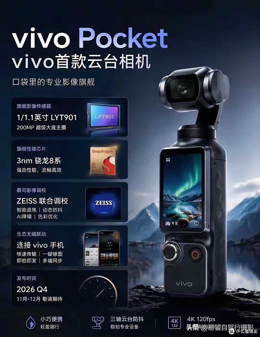 深度透视vivo Pocket云台相机爆料：2亿像素+三轴防抖手机党换吗