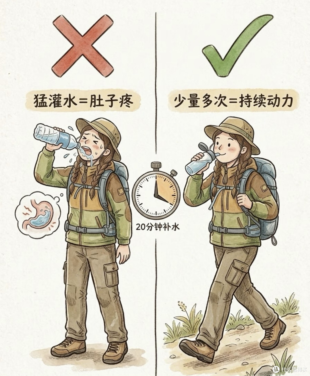 户外运动补水别等渴了再喝!水袋包真实体验,跑步骑行党必看