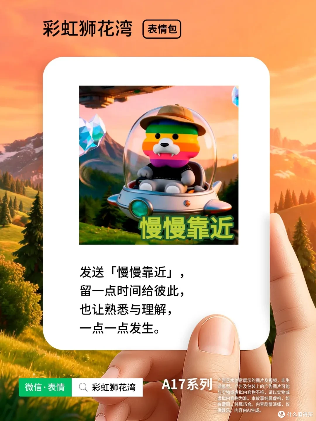 睡前故事：把「希望」设计成「表情」，让希望陪你入梦，彩虹狮花湾 A17 系列表情包上线啦！