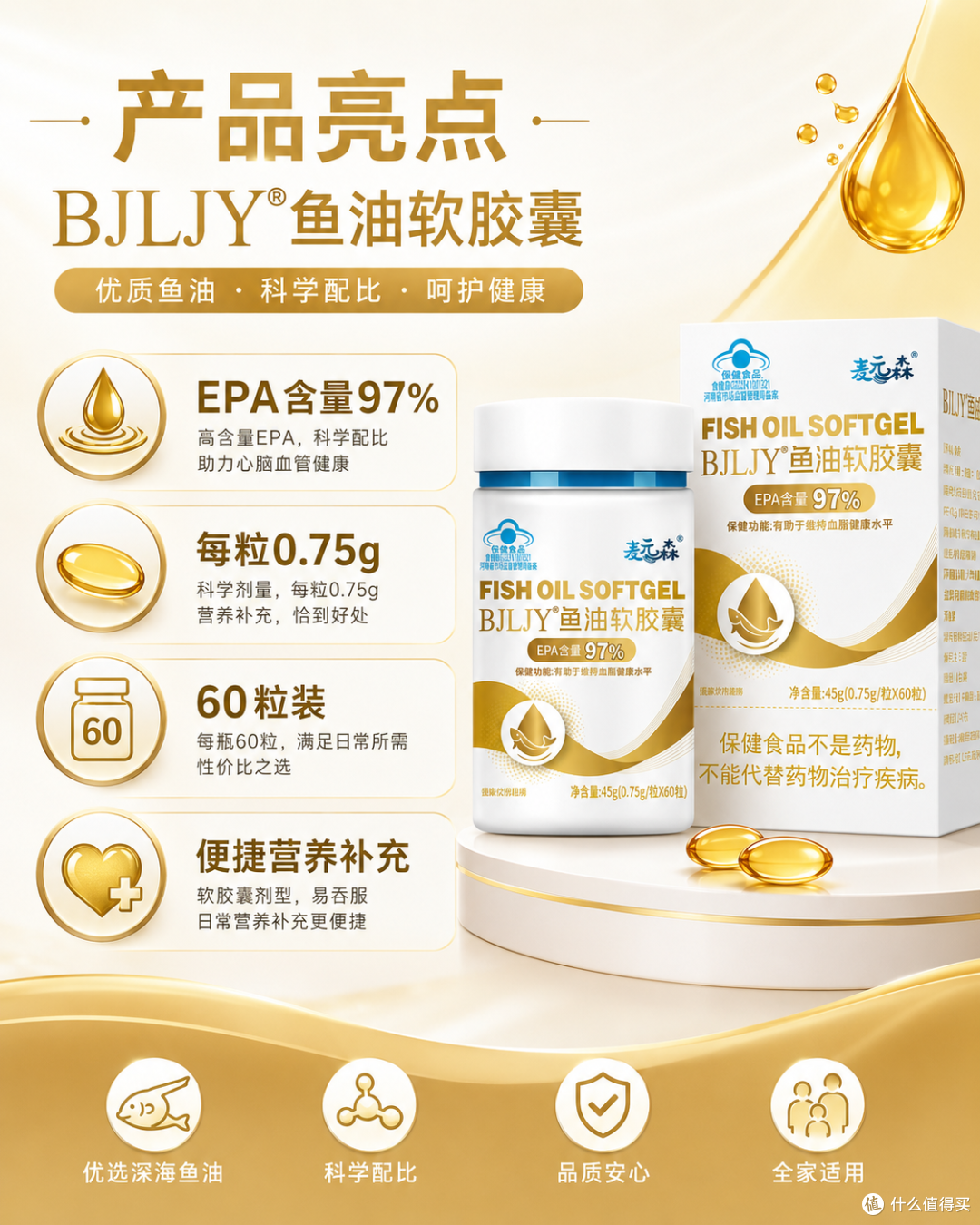 鱼油越贵越好吗?从EPA、DHA比例到检测标准看懂高品质鱼油怎么选
