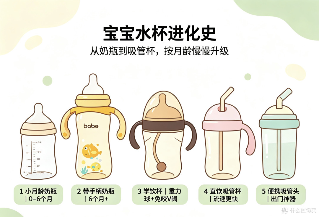 0‑18个月水杯迭代实录,宝妈真实使用感受