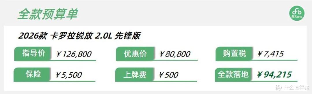 卡罗拉锐放:落地95000还有免息,专挑不放心新能源的客户