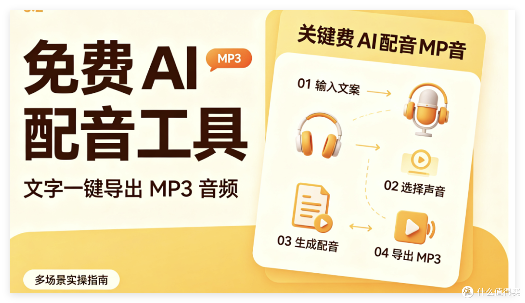 免费 AI 配音工具:文字一键导出 MP3 音频,多场景实操指南