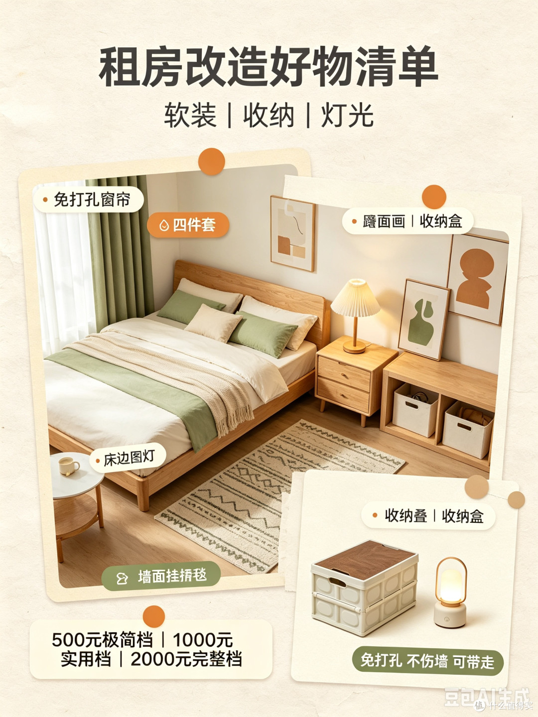 人生第一房改造|800块把出租屋爆改成ins风,房东看了都想加租