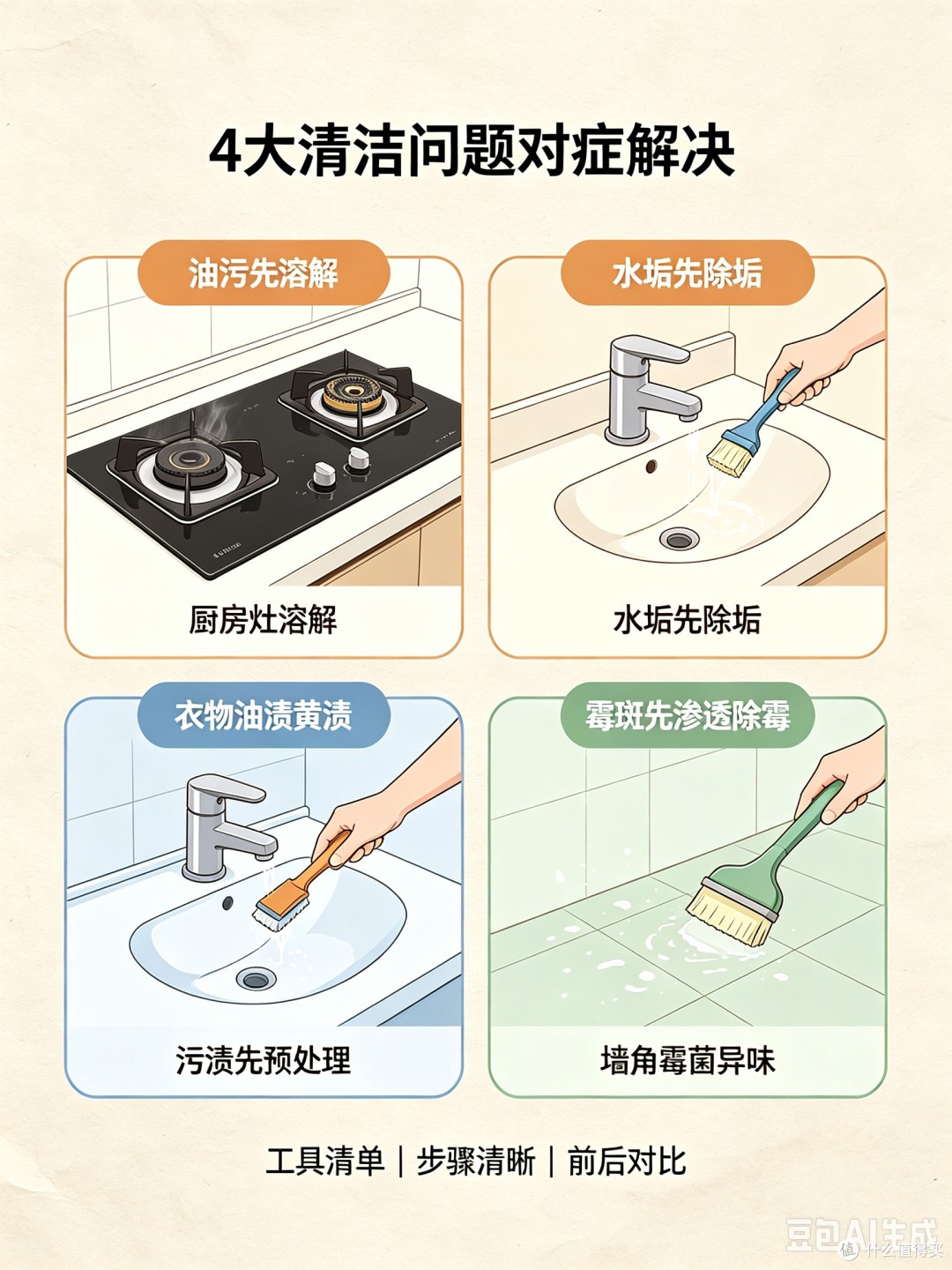 懒人高效清洁法！低成本搞定全屋所有顽固脏污