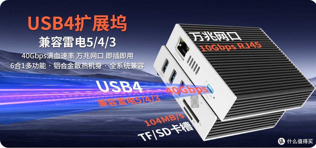 Mac mini没A口、千兆太慢？1张USB4扩展坞补齐3个A口+万兆网口