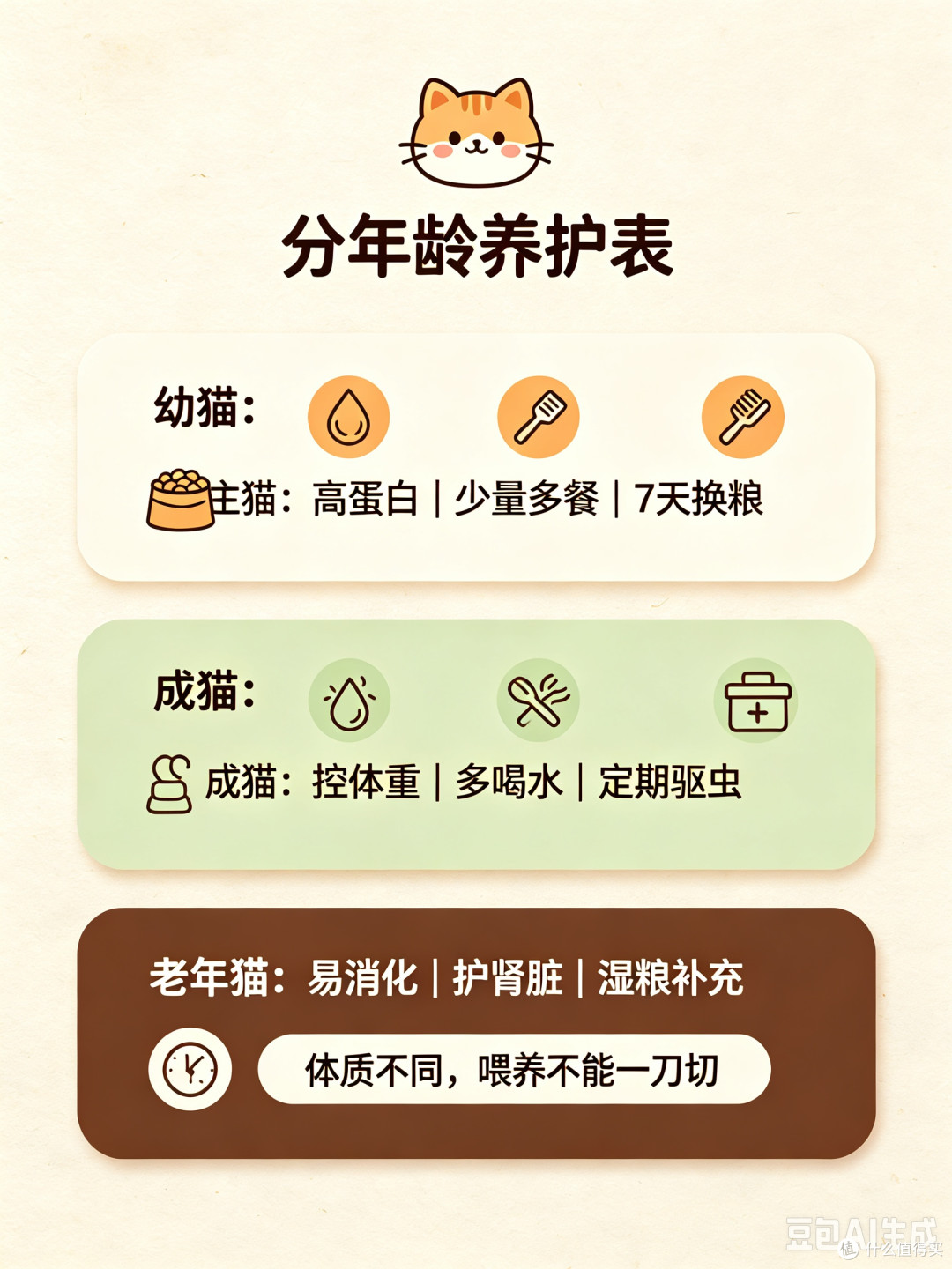 分年龄科学喂养护理，把养猫这件事讲明白