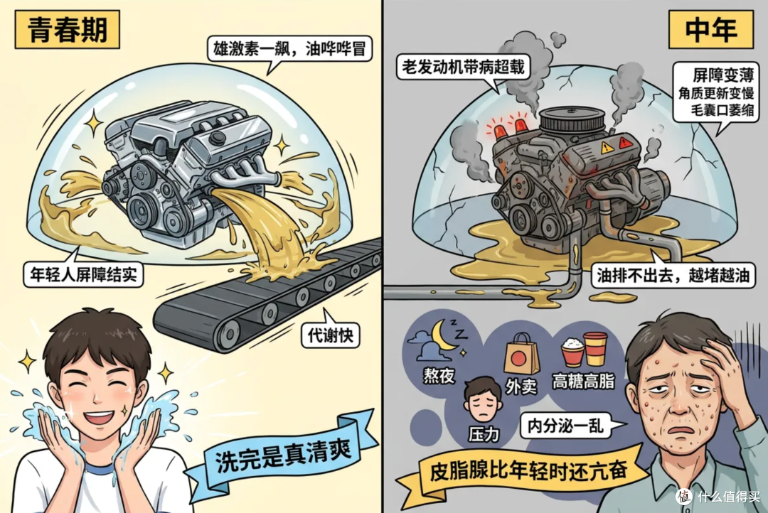 中年人的头,比油田还忙!为什么越洗越油?