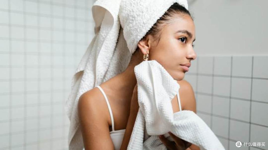 Daily facial cleansing scene