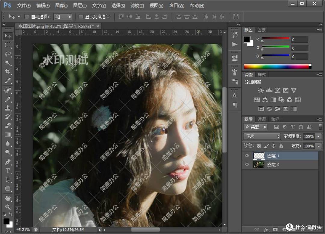 Photoshop 专业图像去水印方法二