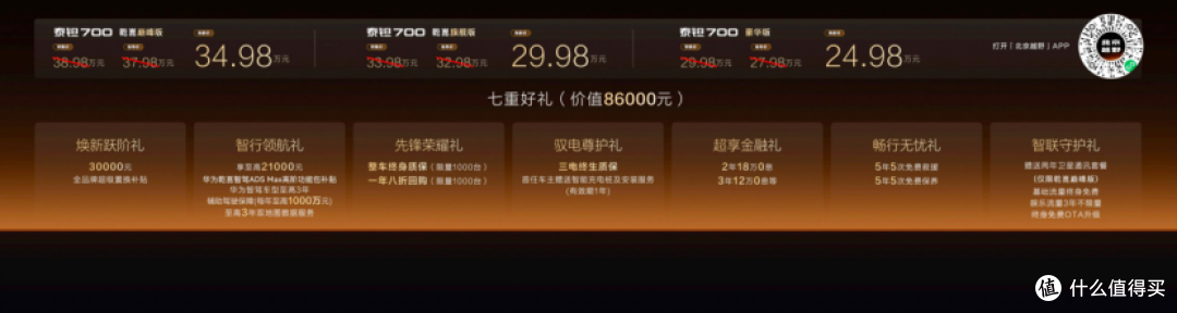 北京越野泰钽700上市:焕新价24.98万元起,搭载华为乾崑智驾