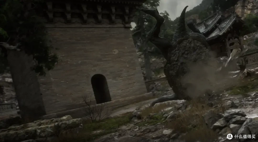图中左侧寺塔疑似万荣八龙寺塔。图源：《黑神话：钟馗》官方视频截图