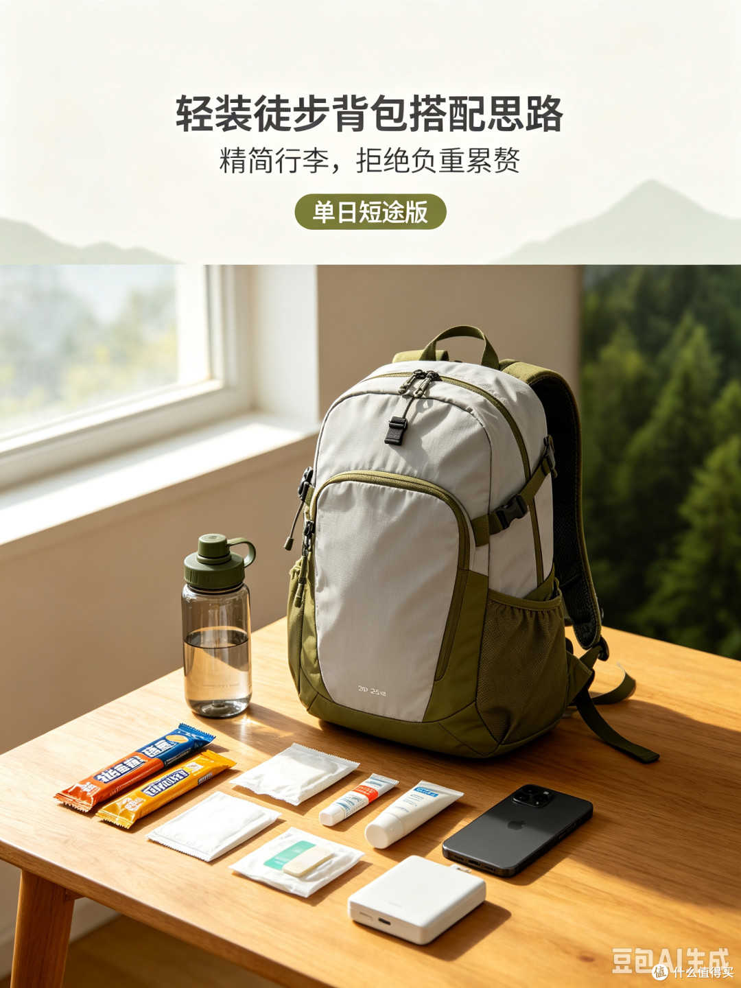 轻装徒步背包搭配思路,精简行李,拒绝负重累赘