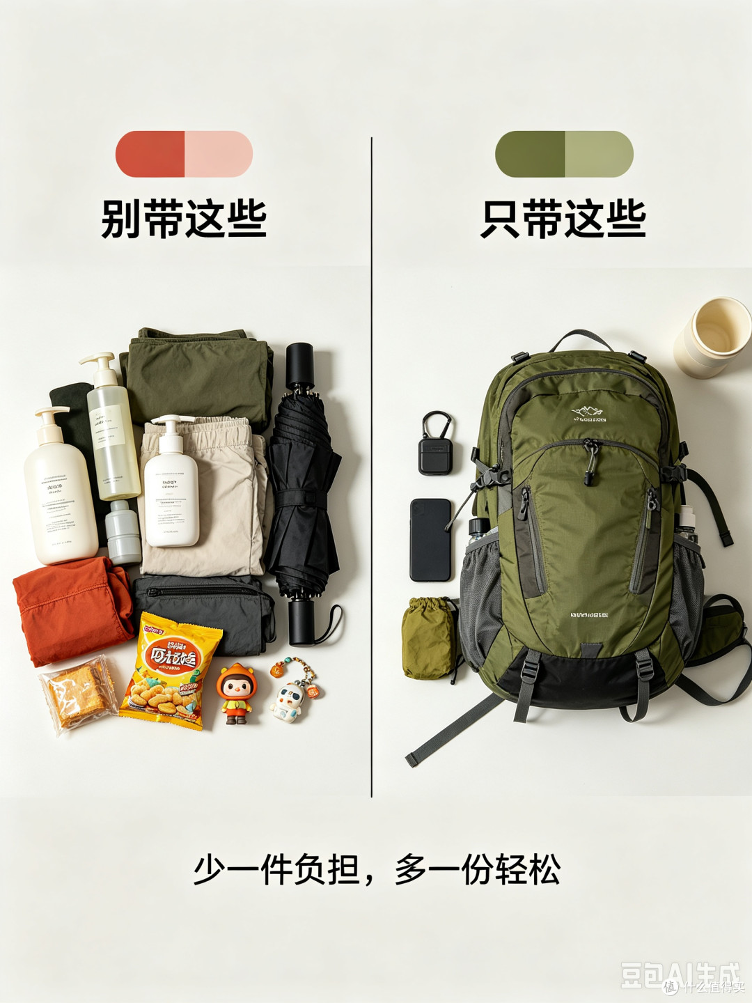 轻装徒步背包搭配思路,精简行李,拒绝负重累赘