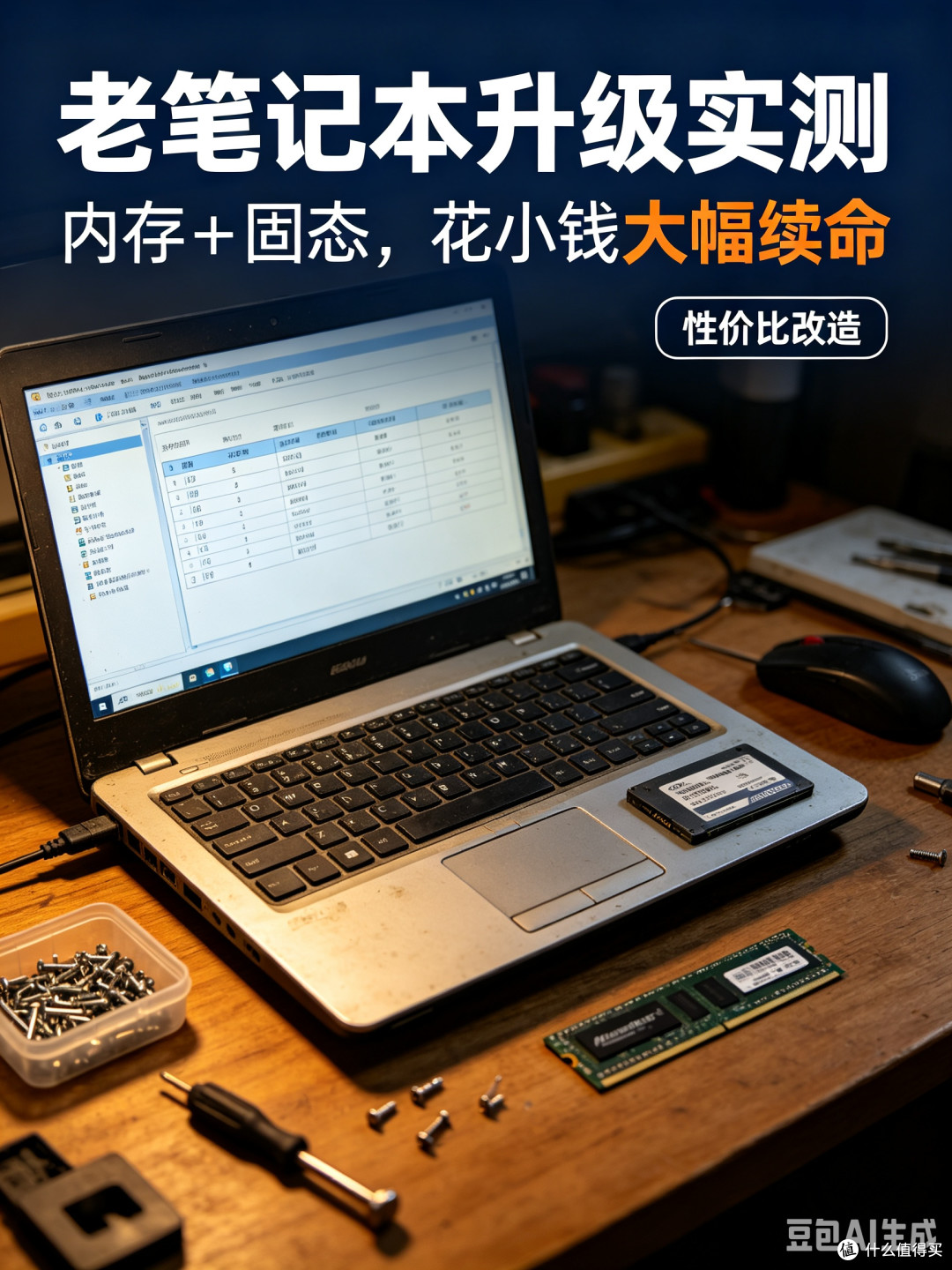 老笔记本升级内存+固态硬盘，花小钱大幅续命，性价比实测