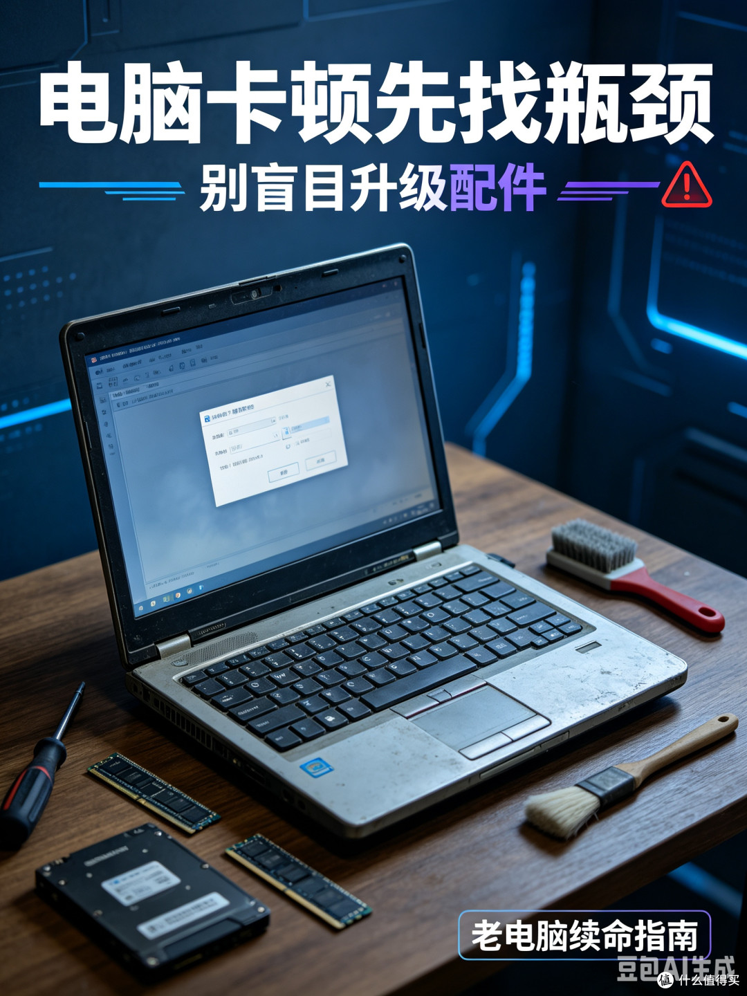 老电脑卡顿不要急着淘汰,升级配件前先分清瓶颈在哪里
