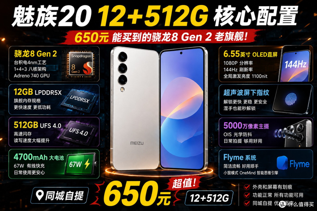 650块的魅族20 12+512,我犹豫了一会儿,被别人抢了