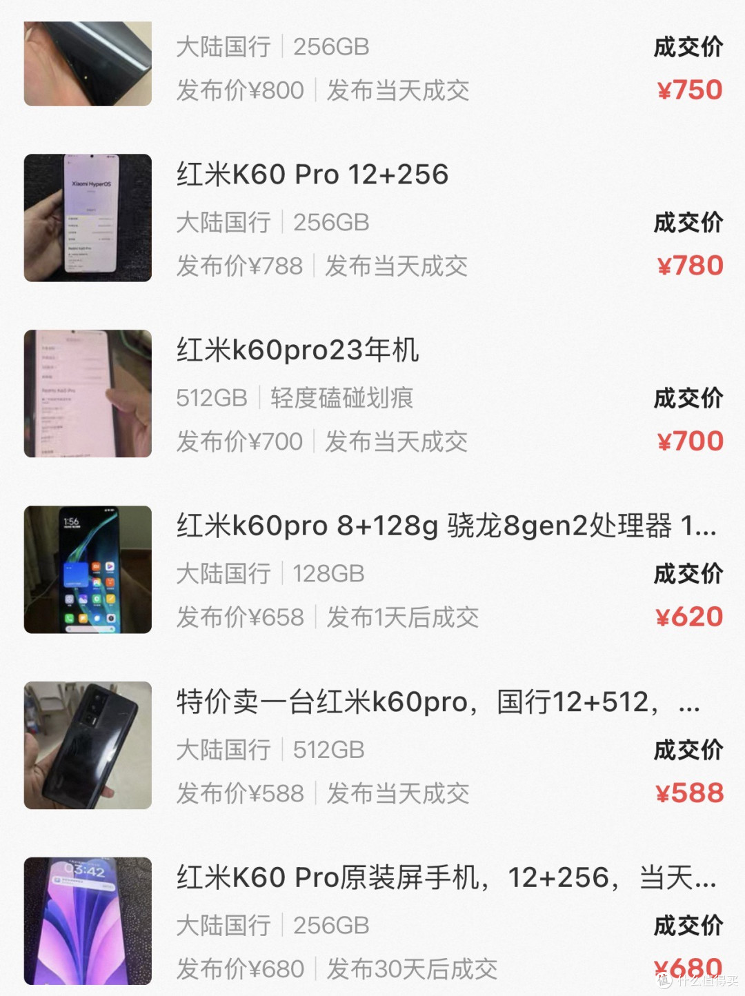 部分成交价格