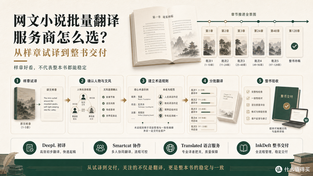 网文小说批量翻译服务商怎么选?从样章试译到整书交付