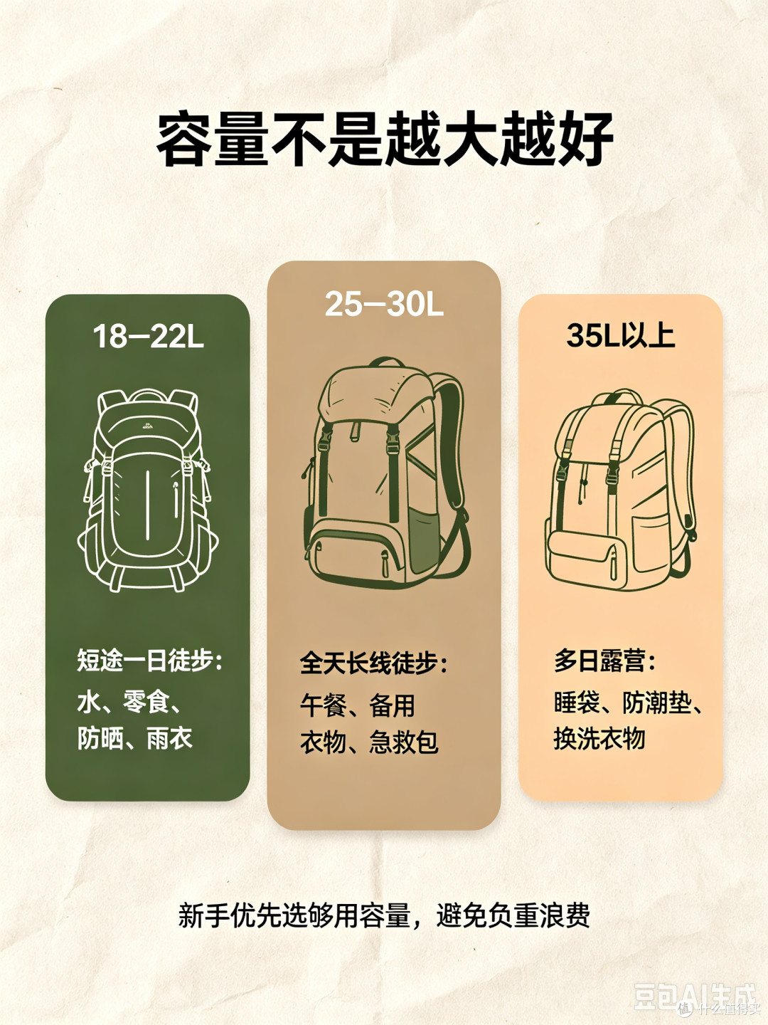 徒步背包选购心得,容量挑选、背负感受、避坑要点