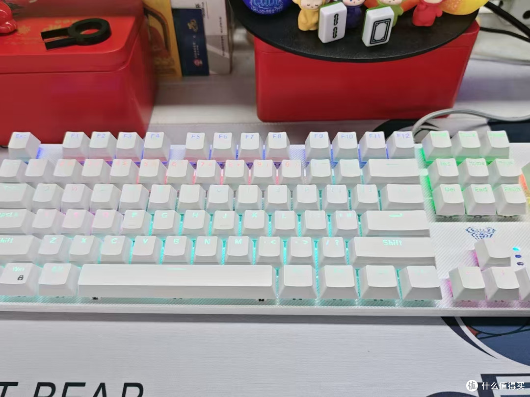 电竞办公两用！狼蛛青轴机械键盘套装手感太顶✨