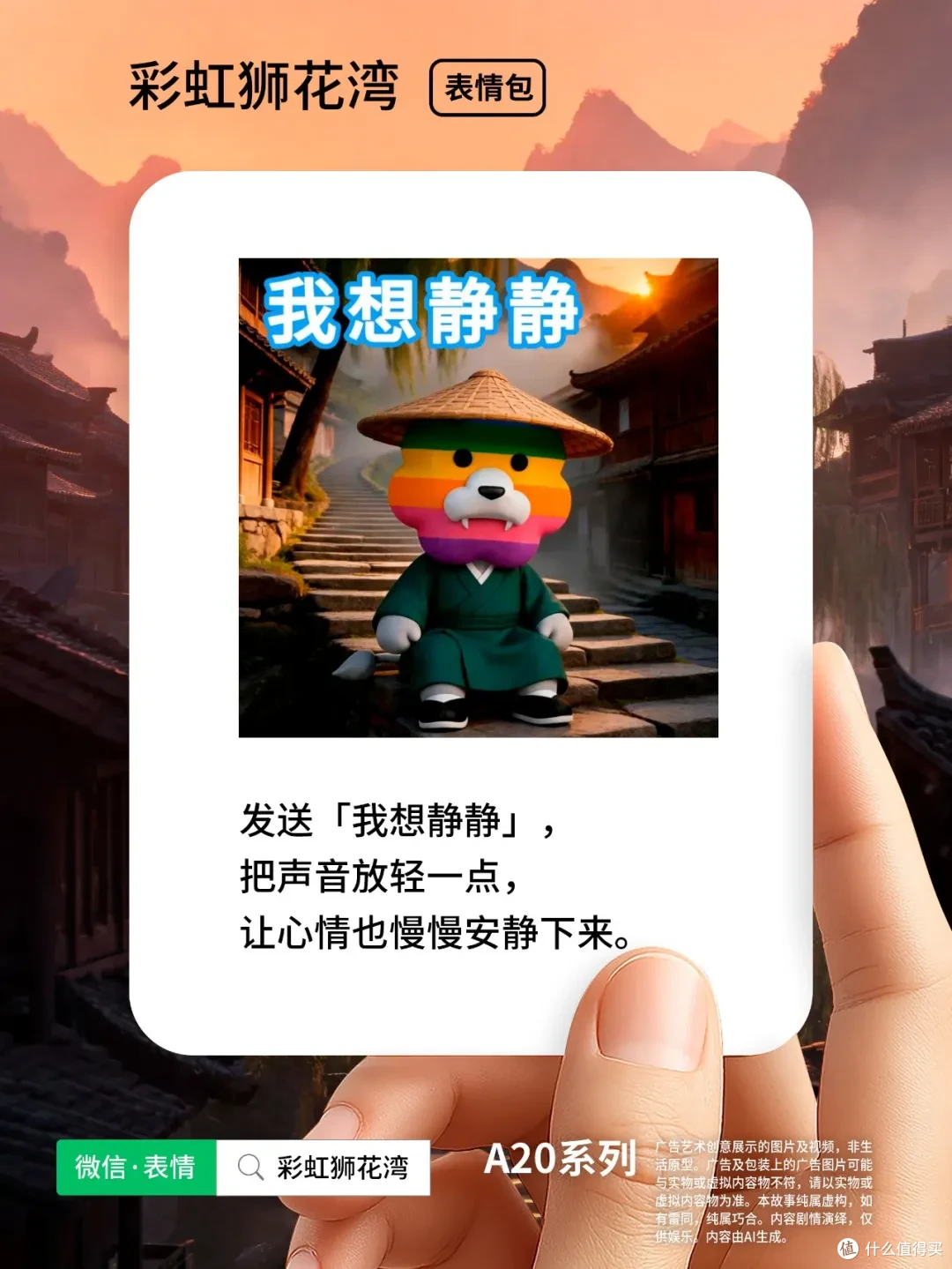 睡前故事：把「希望」设计成「表情」，陪你看看远方风景，彩虹狮花湾 A20 系列表情包上线啦！