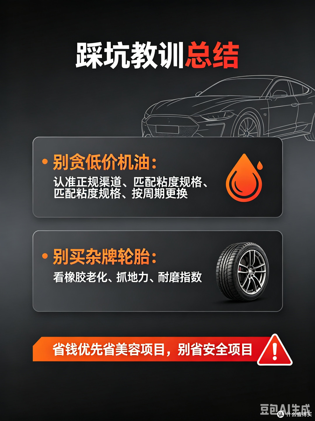 省钱踩坑复盘:贪图低价机油、杂牌轮胎,最后付出的代价