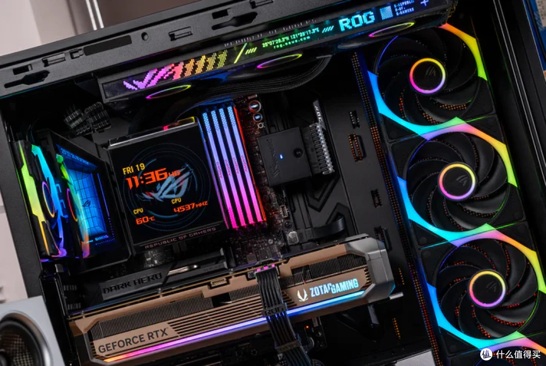 华硕幻世神+ROG X870E DARK HERO+索泰RTX5080AMP装机分享