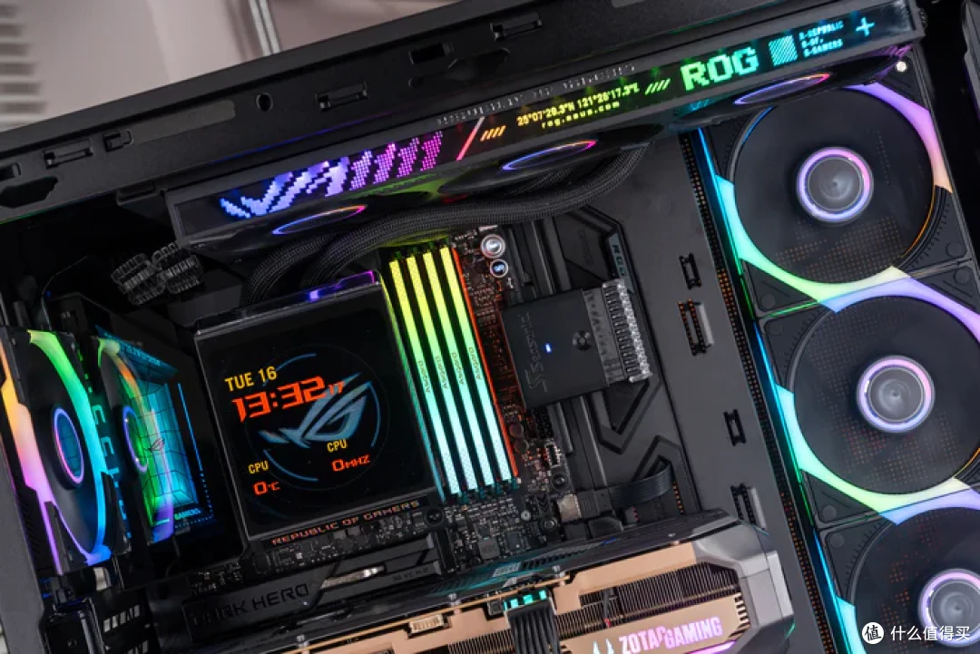华硕幻世神+ROG X870E DARK HERO+索泰RTX5080AMP装机分享