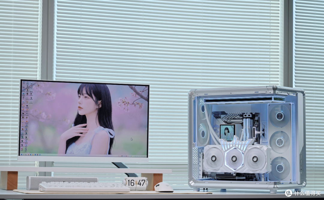 花2.5W装台1.7W配置的电脑?270K+5070TiHOF+乔思伯X400CG海景房