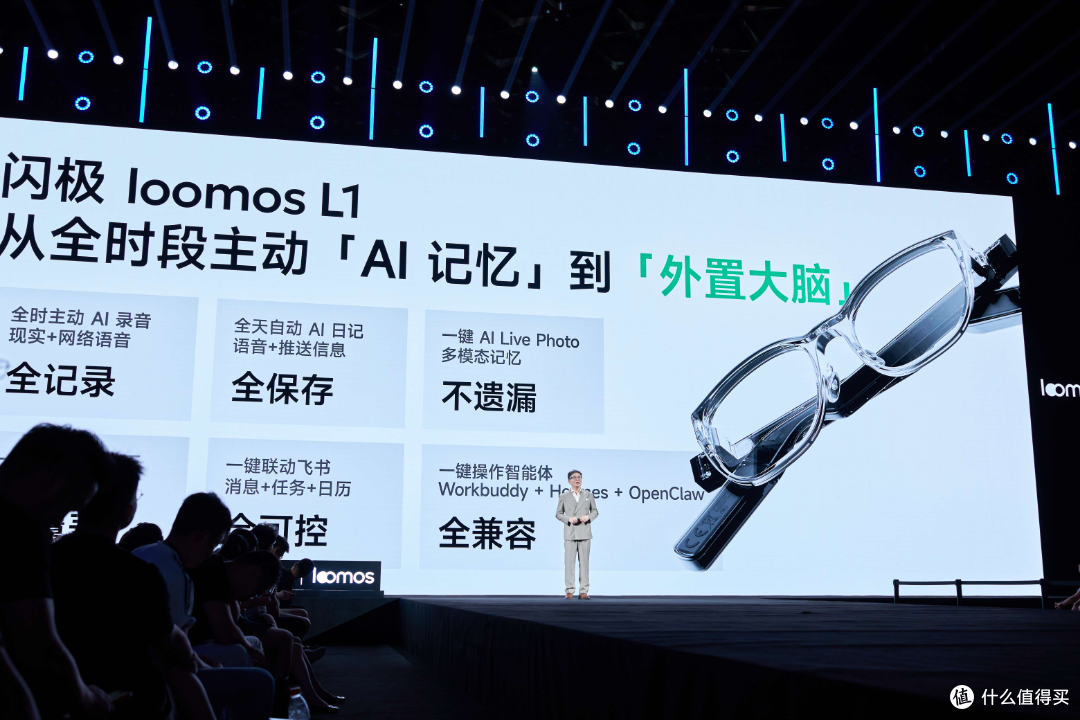 钛合金双芯极速换电,闪极loomos L1 AI眼镜发布,探索技术新路线