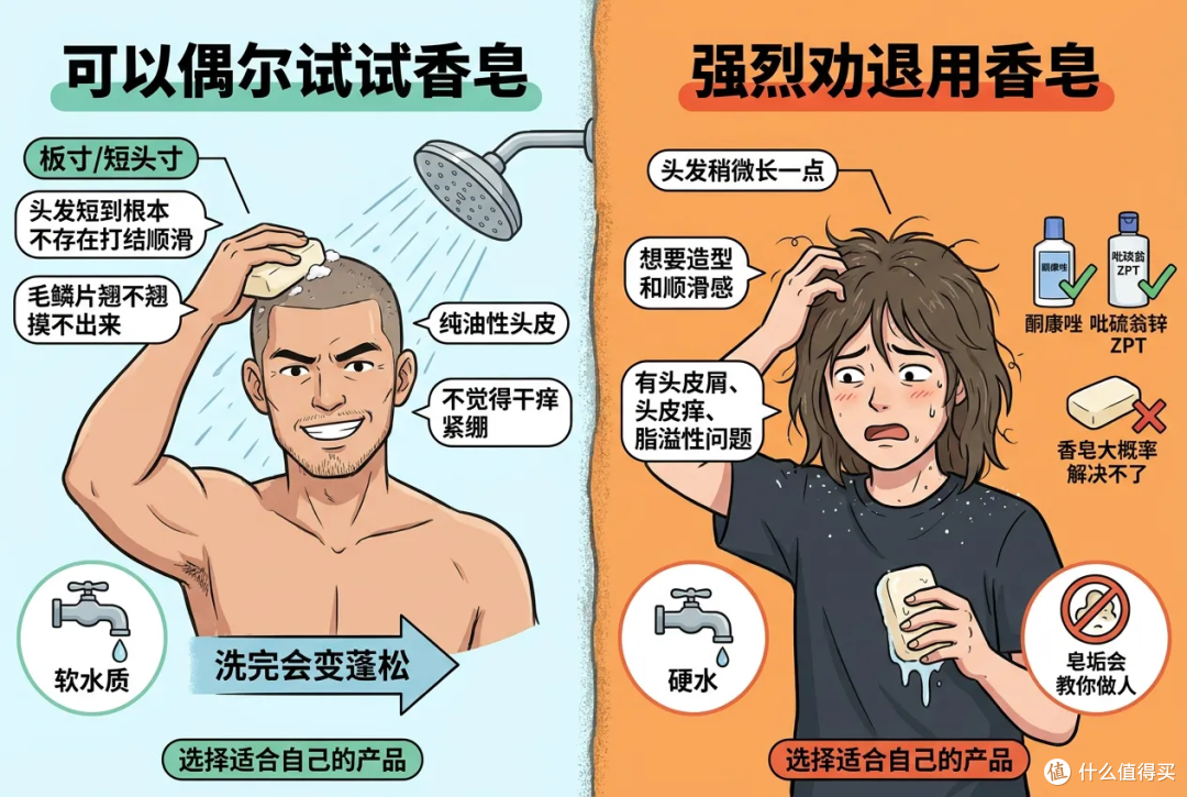 男人洗头迷思:到底该用洗发水还是香皂?
