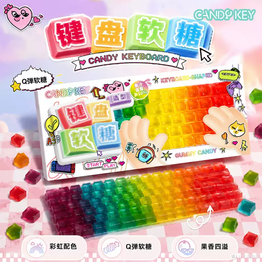 Candy Key键盘软糖,能吃的“彩虹键盘”太懂打工人了!