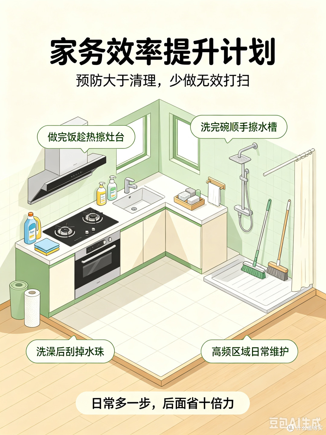 家务效率提升:预防优于清理的策略