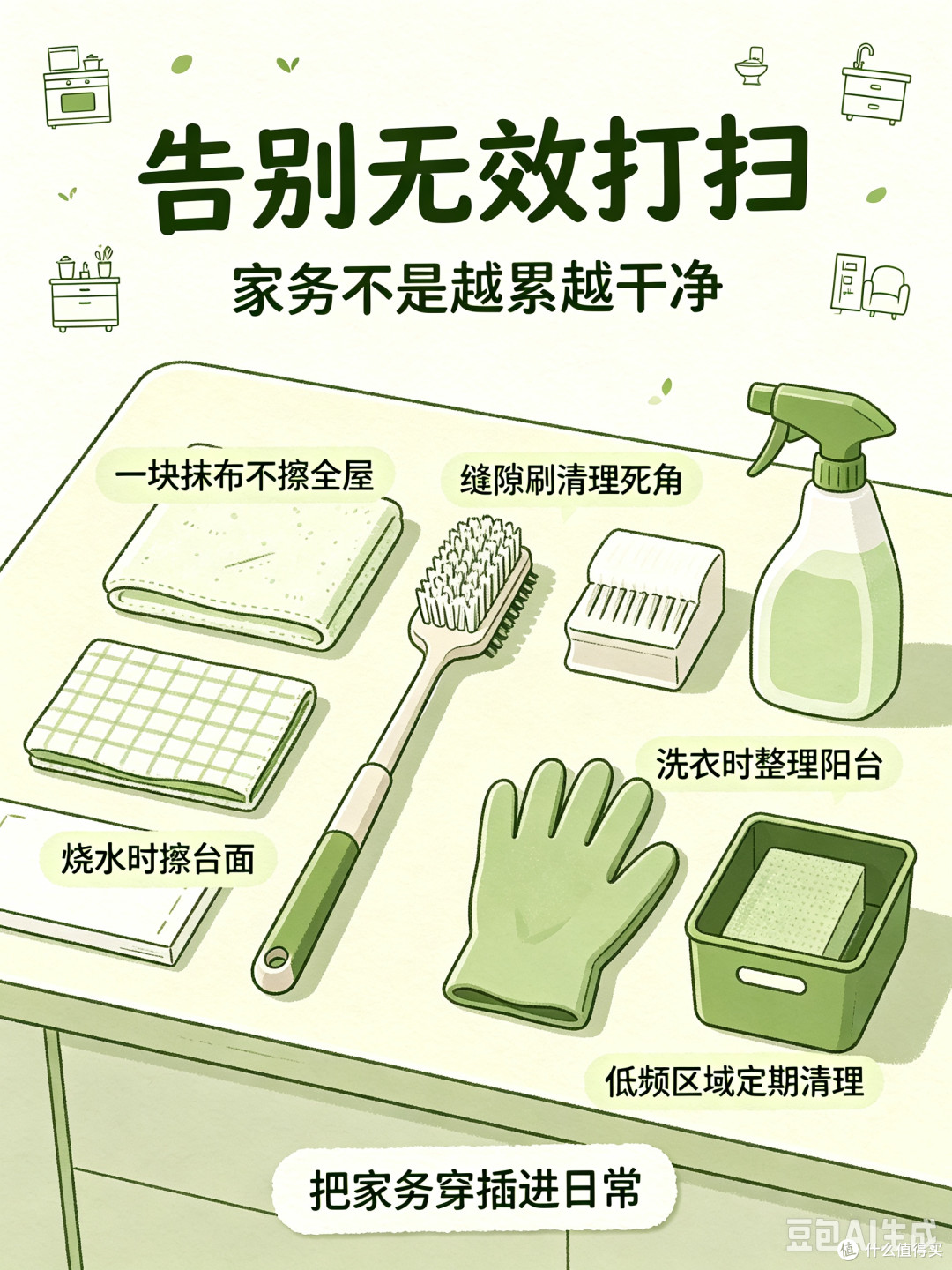 家务效率提升:预防优于清理的策略