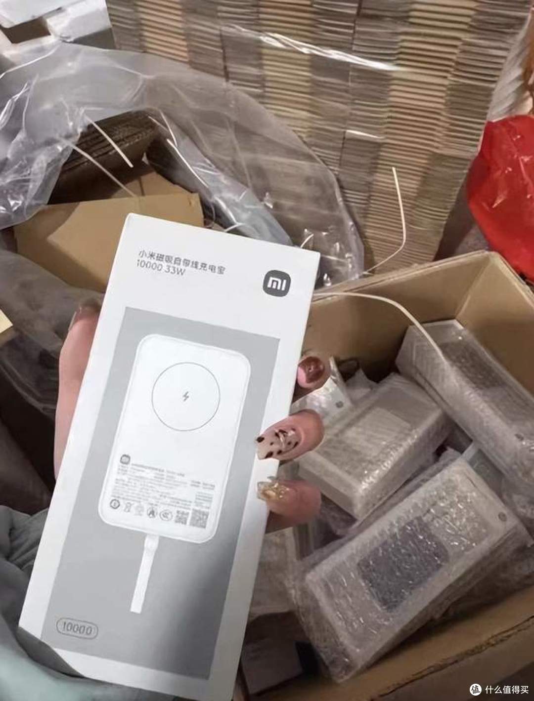 二手鱼塘流入大量小米磁吸自带线充电宝！10000毫安33W白菜价