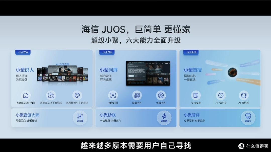 传统电视系统淘汰吧！海信JUOS发布，行业首个“懂全家”的AIOS！