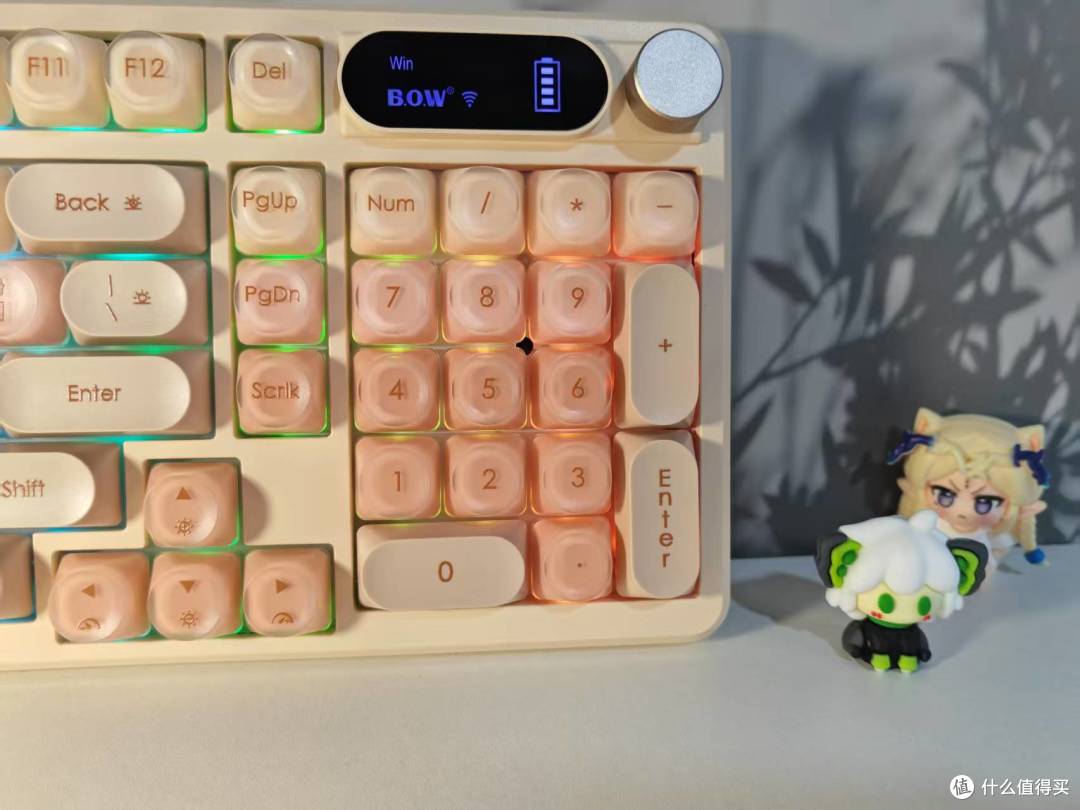 奶fufu太绝了,BOW‑G98粉底液三模机械键盘|百元氛围感键盘