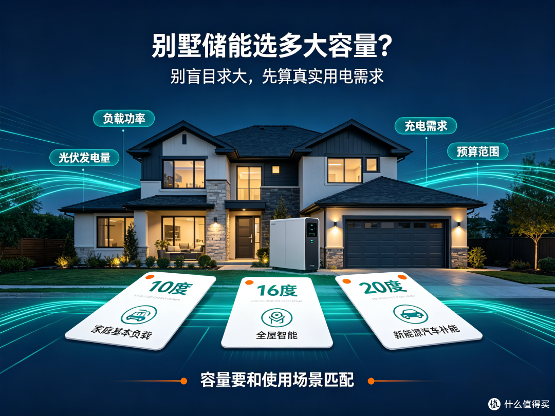 别墅储能容量怎么选?10度、16度还是20度?