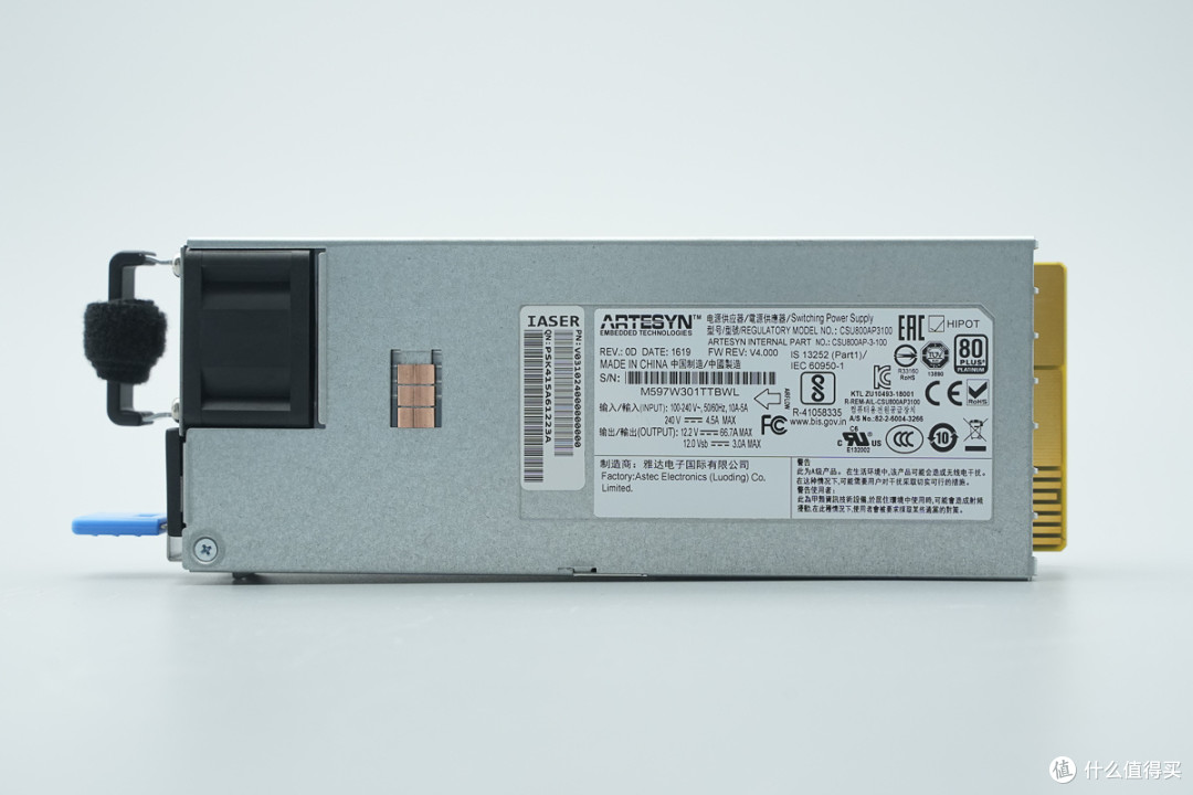 支持N+1 冗余并联,雅特生800W CRPS服务器电源拆解