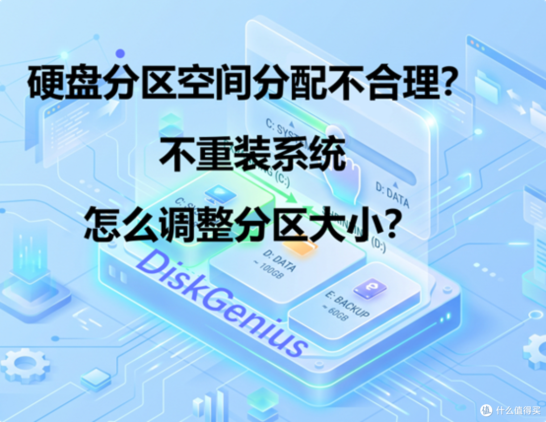 硬盘分区空间分配不合理，不重装系统怎么调整分区大小？