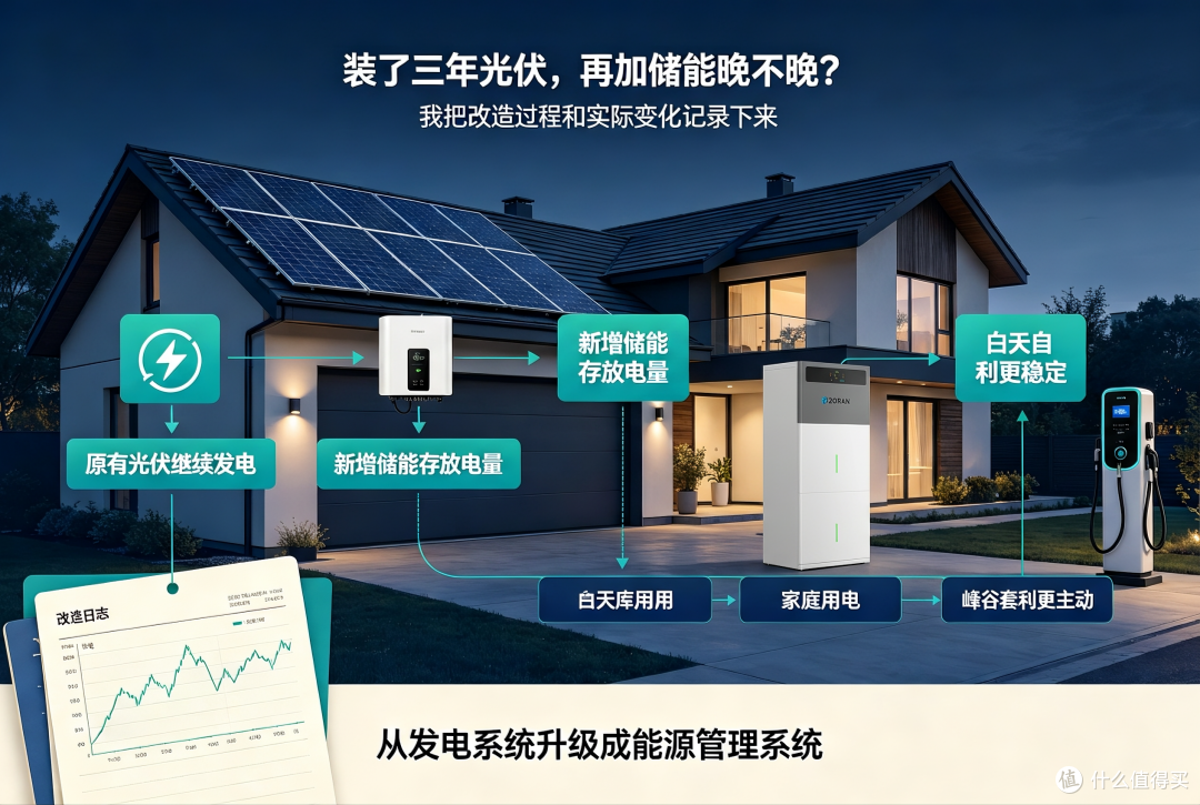 光伏装了三年才加储能,改造过程和前后变化我都记下来了